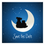 Cartoon Cat and Dog - Save the Date invitation