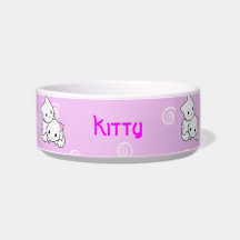 Cartoon Cat Couple Cat Bowl