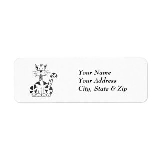 Cartoon Cat Return Address Labels