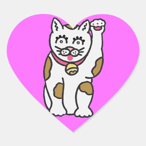 Cartoon Cat waving its paw Stickers