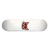 Cartoon Cat Wearing Sunglasses Skate Deck
