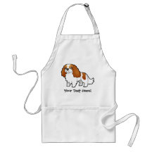 Cartoon Cavalier King Charles Spaniel Apron