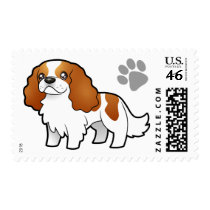 Cartoon Cavalier King Charles Spaniel Postage Stamps