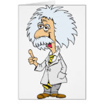 Cartoon character professor card