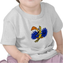 Cartoon Cheerleader Bird T Shirt