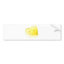 Cartoon cheese illustration bumper sticker
