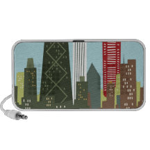 Cartoon Chicago Laptop Speaker