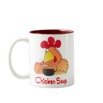 Cartoon Chicken Mug | Funny Chicken Soup Mug