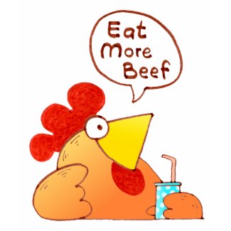Cartoon Chicken Shirt | Chicken Eat Beef T Shirt shirt