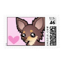 Cartoon Chihuahua (long coat) stamp