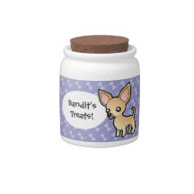 Cartoon Chihuahua (smooth coat) Candy Jars