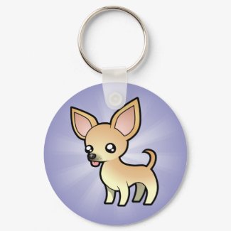 Cartoon Chihuahua (smooth coat) keychain
