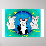 Cartoon Chinchilla Pals posters
