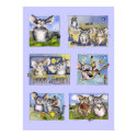 Cartoon Chinchillas Being Cute Custom Poster Print