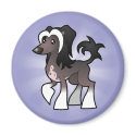 Cartoon Chinese Crested (hairless) magnet