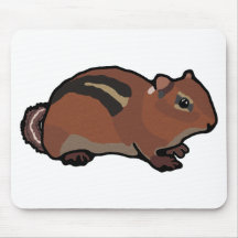 Cartoon Chipmunk Design Mouse Pads