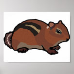 Cartoon Chipmunk Design posters