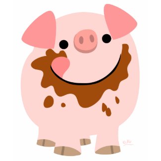 Cartoon Chocolate Pig children apparel shirt