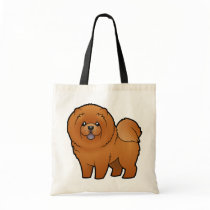 Cartoon Chow Chow Tote Bags