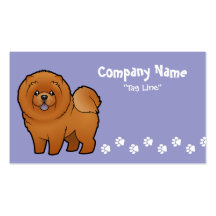 Cartoon Chow Chow Business Card Templates