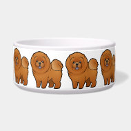Cartoon Chow Chow petbowl