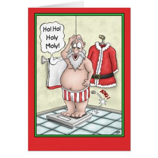 Cartoon Christmas Card: Holy Moly