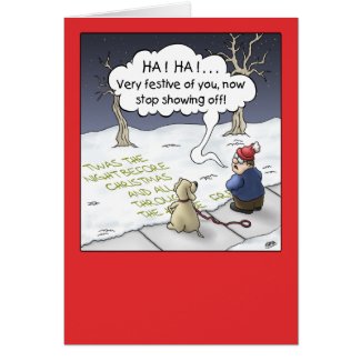Cartoon Christmas Card: Steady Flow