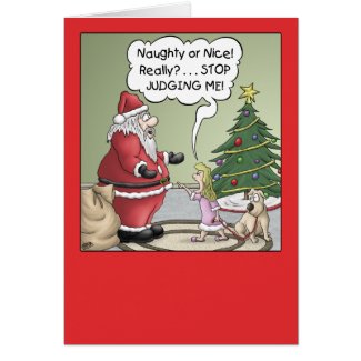 Cartoon Christmas Card: Stop Judging