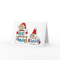 Cartoon Christmas Elf: Be Jelly Jolly Card