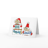 Cartoon Christmas Elf: Be Jelly Jolly Card card