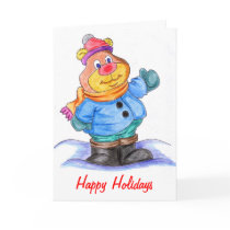Cartoon Christmas / Happy Holidays Card by christymurphy123 Cartoon Christmas / Happy Holidays Card