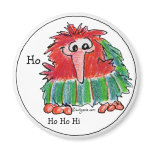Cartoon Christmas Kiwi Ho Ho Hi Magnet magnets