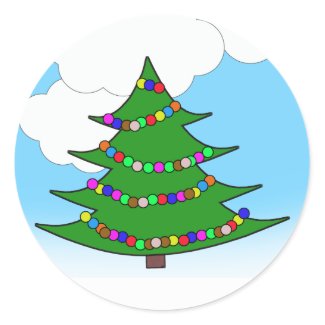Cartoon Christmas Tree sticker