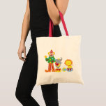 Cartoon Circus Clown and Animals Tote Bag