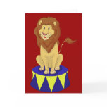 Cartoon Circus Lion Greeting Card