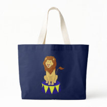 Cartoon Circus Lion Tote Bag