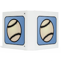 Cartoon Clip Art Baseball Vinyl Binder