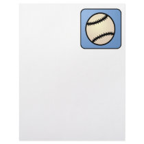 Cartoon Clip Art Baseball Letterhead Template