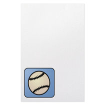 Cartoon Clip Art Baseball Custom Stationery
