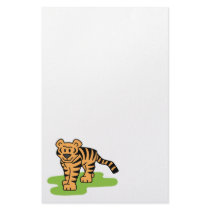Cartoon Clip Art Bengal Tiger Big Cat with Stripes Customized Stationery