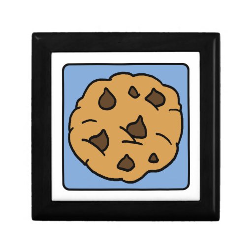 Cartoon Clip Art Chocolate Chip Cookie Dessert Trinket Box | Zazzle