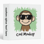 Cartoon Clip Art Cool Monkey with Sunglasses Vinyl Binders