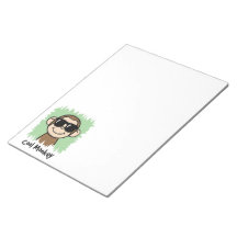 Cartoon Clip Art Cool Monkey with Sunglasses Scratch Pads