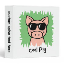 Cartoon Clip Art Cool Pig with Sunglasses binders