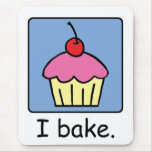 Cartoon Clip Art Cupcake Dessert Pink Frosting Mouse Pads