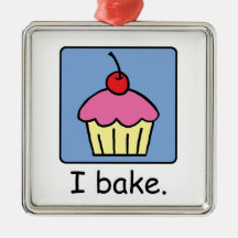Cartoon Clip Art Cupcake Dessert Pink Frosting Christmas Tree Ornament