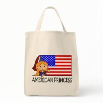 Cartoon Clip Art Cute American Princess Flag Bags