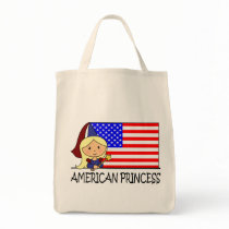 Cartoon Clip Art Cute American Princess Flag Bags