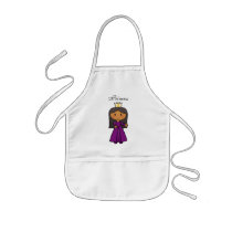 Cartoon Clip Art Cute Princess with Tiara aprons
