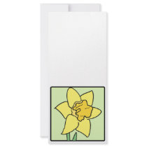 Cartoon Clip Art Daffodil Spring Garden Flower Personalized Rack Card